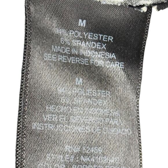 Norma Kamali Womens Lace Print Blouse Knit Stretch Slinky Long Sleeve Top sz M - Picture 15 of 16